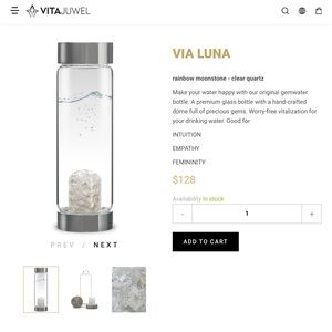 GEM WATER BOTTLE - VITA JUWEL BRAND NEW UNOPENED